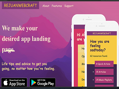 App Landing Page Image